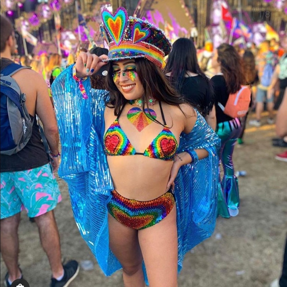 Shop easy tiger rainbow two piece festival set